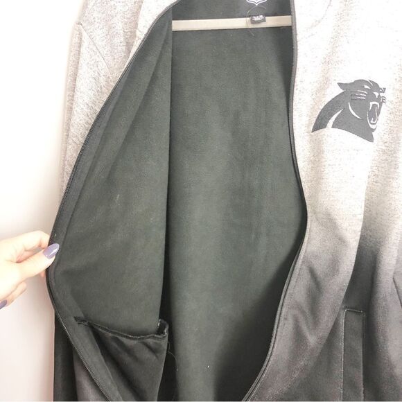 NFL | CAROLINA PANTHERS Ombre Zip Front Jacket Hoodie Sweatshirt Men’s Size L - Picture 8 of 13